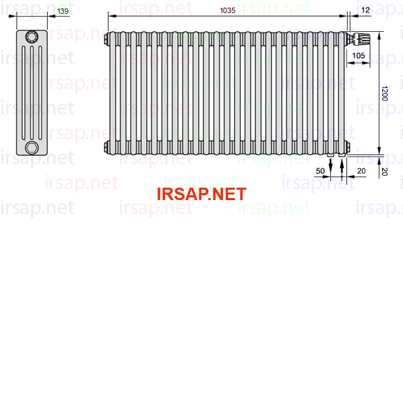 Радиатор IRSAP Tesi 41200/23 T25 CL 01